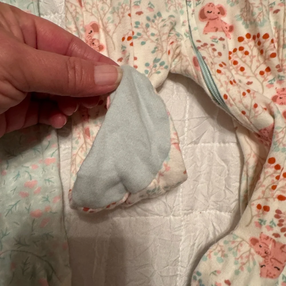 The peanutshell  0-3 months  set of 2 One Pieces Set - Floral and Animal Prints
